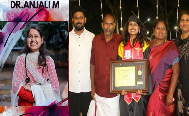 15 ദിവസം കൂടി കഴിഞ്ഞാൽ  മകൾ  വരുന്നതും കാത്തിരിക്കുകയാണ് തമിഴ്‌നാട് സ്വദേശികളായ മാരിമുത്തുവും മുത്തുമാരിയും;’ഇത് അധ്വാനത്തിൻ്റെ തിളക്കം’, മകളെ പഠിപ്പിച്ചത് ആക്രി പെറുക്കി വിറ്റ്; ഒടുവില്‍ ഡോക്‌ടറായി അഞ്ജലി എത്തുന്നു