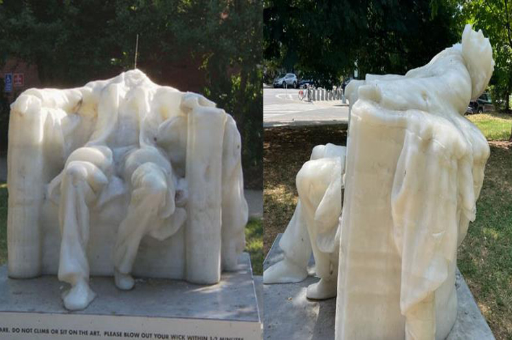 അമേരിക്കയിൽ അത്യുക്ഷണം; എബ്രഹാം ലിങ്കന്റെ മെഴുക് പ്രതിമ ഉരുകി