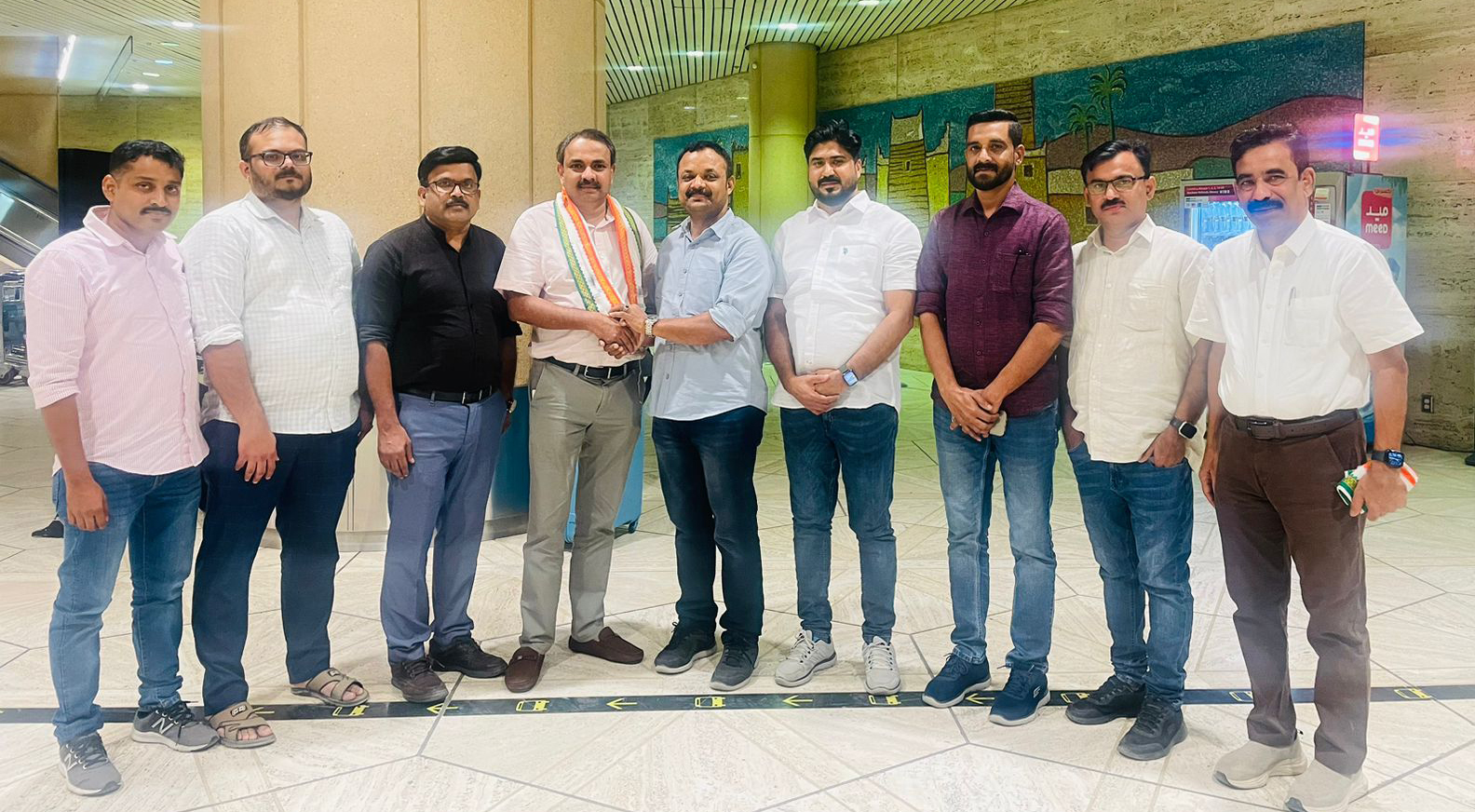 കെ പി സി സി സെക്രട്ടറി കെ പി നൗഷാദ് അലി റിയാദിലെത്തി.