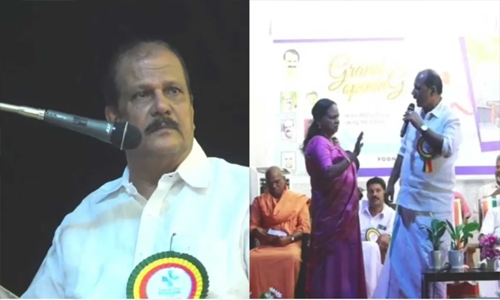 എനിക്കിഷ്ടമുള്ളത് പറയുമെന്ന് പി.സി ജോർജ്; അതിനുള്ള വേദി ഇതല്ലെന്ന് പൂഞ്ഞാർ എംഎൽഎ പൊതുവേദിയിൽ കൊമ്പുകോർത്ത് നേതാക്കൾ