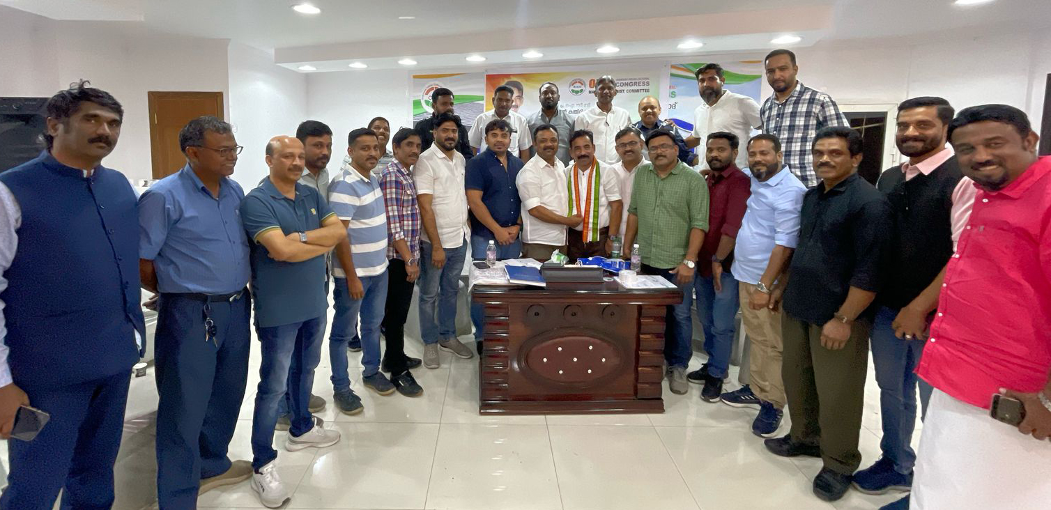 സലീം കളക്കരക്ക് റിയാദിൽ ആദ്യ സ്വീകരണം ഒരുക്കി മലപ്പുറം ജില്ലാ ഒ ഐ സി സി.