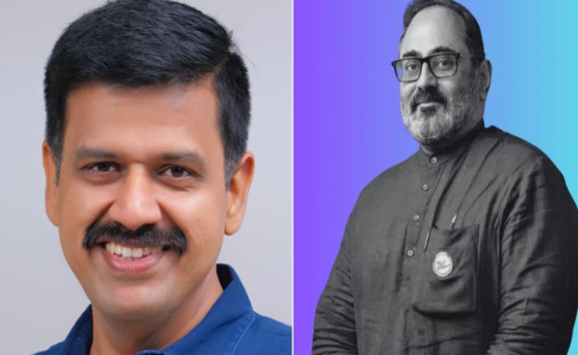 കൂടുതൽ ഡെക്കറേഷൻ ഒന്നും വേണ്ട, കോർപ്പറേറ്റ് മുതലാളി ബിജെപിയെ വിലയ്ക്ക് വാങ്ങി, കയ്ച്ചിട്ട് ഇറക്കാനും മധുരിച്ചിട്ട് തുപ്പാനും വയ്യ’: സന്ദീപ്‌ വാരിയര്‍