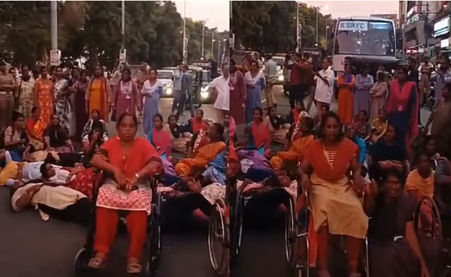 സെക്രട്ടേറിയറ്റിന് മുന്നിലെ റോഡിൽ കിടന്ന് ആശാ പ്രവർത്തകരുടെ പ്രതിഷേധം, മൂന്നാം വട്ട ചർച്ചയും പരാജയം