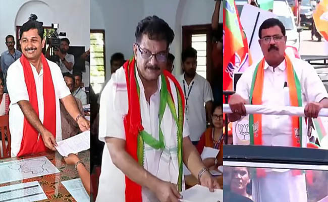 സ്വരാജും അന്‍വറും മോഹന്‍ ജോര്‍ജും പത്രിക സമര്‍പ്പിച്ചു; നിലമ്പൂര്‍ പോരാട്ടച്ചൂടിലേക്ക്