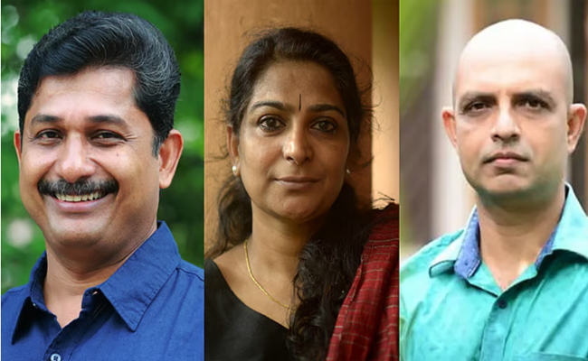 എം സ്വരാജിനും ഇന്ദുഗോപനും അനിതാ തമ്പിക്കും സാഹിത്യ അക്കാദമി പുരസ്‌കാരം; വിശിഷ്ടാംഗത്വം രണ്ടുപേര്‍ക്ക്