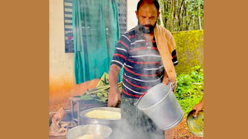 അവിയലും സാമ്പാറും ഓലനും പായസവുമടക്കം ഗംഭീര ഓണസദ്യ; പാകം ചെയ്തത് ഹെഡ്മാസ്റ്റര്‍ ശിവപ്രസാദ് മാഷ് സ്കൂളിൽ ഇലയിട്ടത് 1000 പേർക്ക്