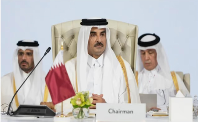 ഗാസയിൽ ഇസ്രയേൽ ലക്ഷ്യമിടുന്നത് ഉന്മൂലനം, അറബ്-ഇസ്‌ലാമിക ഉച്ചകോടിയിൽ ആഞ്ഞടിച്ച് ഖത്തർ അമീർ