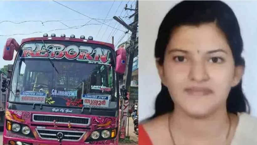 തൃശൂരിൽ സ്വകാര്യ ബസ് സ്‌കൂട്ടറിലിടിച്ചു; ചക്രം തലയിലൂടെ കയറിയിറങ്ങി വില്ലേജ് ഓഫീസ് ജീവനക്കാരി മരിച്ചു