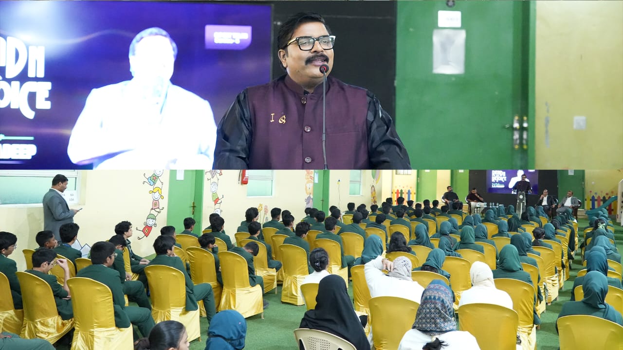 അലിഫ് വിദ്യാർത്ഥികളുമായി സംവദിച്ച് ഗ്രാൻഡ് മാസ്റ്റർ ജി എസ് പ്രദീപ്