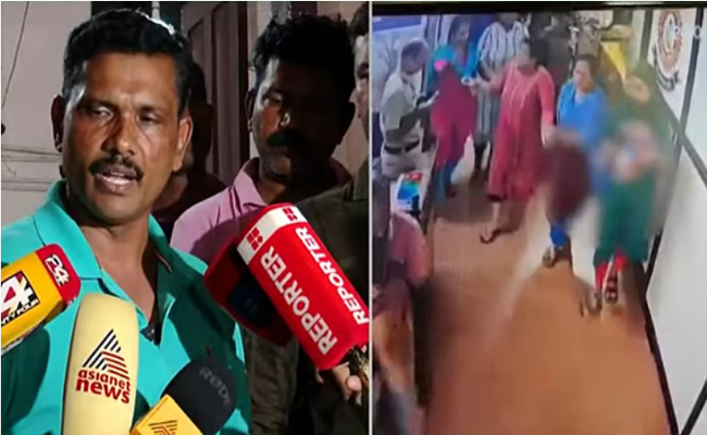 വാതില്‍ ചവിട്ടിത്തുറന്ന് സ്റ്റേഷനിലെത്തി; കൈക്കുഞ്ഞുങ്ങളെ എറിഞ്ഞ് കൊല്ലാന്‍ ശ്രമിച്ചു; ദൃശ്യങ്ങള്‍ തെളിവ്; ഗര്‍ഭിണിയെ മുഖത്തടിച്ച സംഭവത്തില്‍ സിഐ