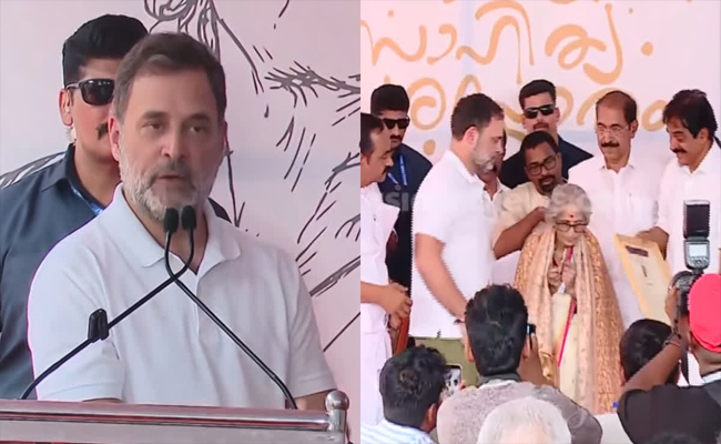 ‘അന്ന് ഇന്ദിര, ഇന്ന് കൊച്ചുമകൻ’; ലീലാവതി ടീച്ചർക്ക് ഇത് അപൂർവ നിമിഷം, രാഹുൽ ഗാന്ധി വീട്ടിലെത്തി