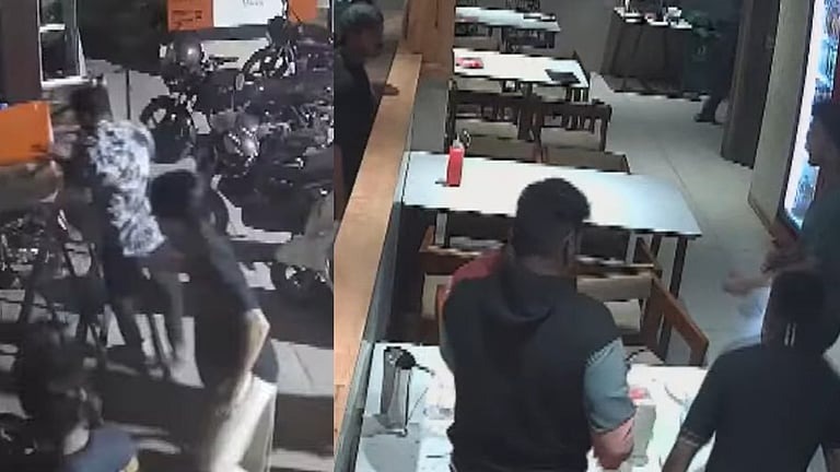 ഓർഡർ ചെയ്തത് ഗ്രിൽ ചിക്കനും മന്തിയും; 5 മിനിറ്റിൽ കിട്ടിയില്ല, പാത്രങ്ങൾ വലിച്ചെറിഞ്ഞു; 25 അം​ഗം സംഘമെത്തി ​ഹോട്ടൽ അടിച്ചു തകർത്തു, ഇറങ്ങിയോടി ആളുകൾ