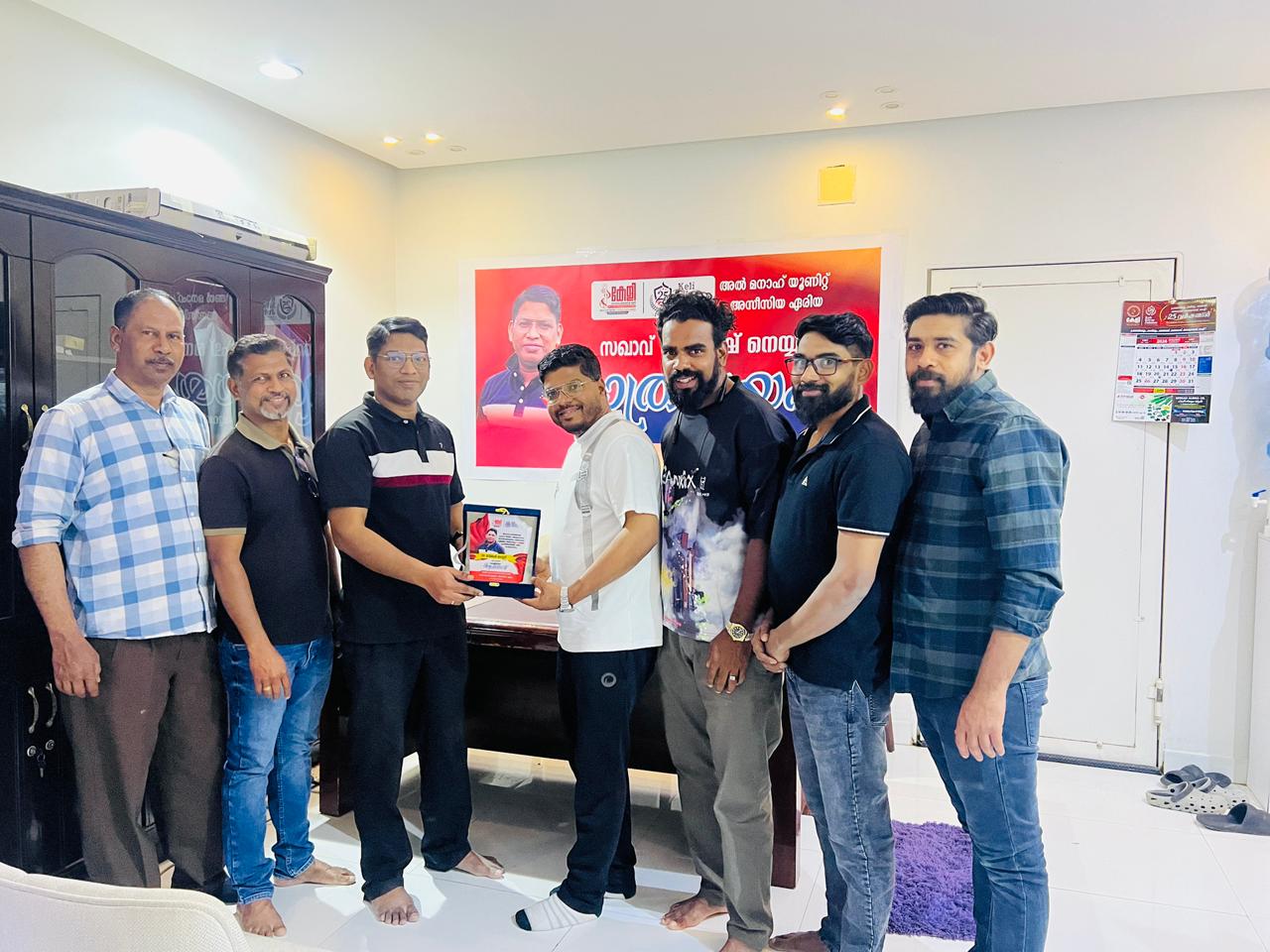 പ്രവാസ ജീവിതം അവസാനിപ്പിച്ചു മടങ്ങുന്ന രാജേഷ് നെയ്യന് കേളി യാത്രയയപ്പ് നൽകി