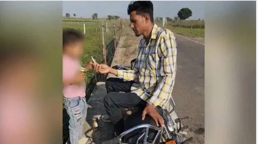 വൈറലാകാൻ വേണ്ടി ക്രൂരത, പ്രായപൂർത്തിയാകാത്ത കുട്ടിക്ക് ബിയറും സിഗരറ്റും നൽകി യുവാവ്