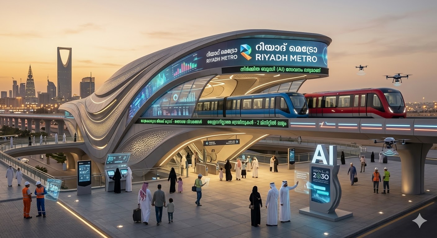 റിയാദ് മെട്രോ കുതിക്കുന്നു: യാത്രക്കാരുടെ എണ്ണം 20 കോടി പിന്നിട്ടു