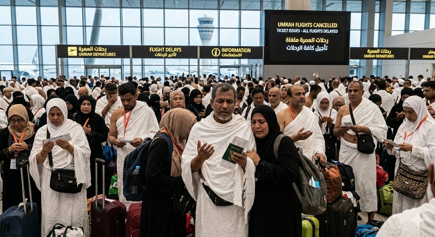 “ടിക്കറ്റ് കിട്ടും, പക്ഷെ വിസയും താമസവും? യുദ്ധം കവരുന്ന തീർത്ഥാടന യാത്രകൾ; പ്രാർത്ഥനയോടെ കാത്തിരിപ്പ്; പശ്ചിമേഷ്യയിലെ യുദ്ധമേഘങ്ങൾ ഉംറ തീർത്ഥാടകരുടെ സ്വപ്നങ്ങൾക്ക് തടസ്സമാകുന്നു. പതിനായിരങ്ങൾ ആശങ്കയിൽ.