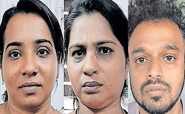 മസാജ് സെന്ററിലെത്തിയ യുവാവിനെ ഹണിട്രാപ്പിൽ കുടുക്കാൻ ശ്രമം, സ്വർണമാലയും പണവും ബൈക്കും കവർന്നു; യുവതികൾ അടക്കം മൂന്നുപേർ അറസ്റ്റിൽ‌