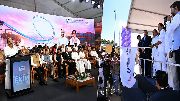 വികസന കുതിപ്പില്‍ വിഴിഞ്ഞം, ആദ്യ കണ്ടെയ്‌നര്‍ ഫ്‌ലാഗ് ഓഫ് ചെയ്തു; ഇനി കരമാര്‍ഗവും ചരക്കുനീക്കം